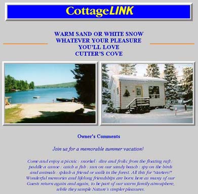 Sample CottageLink Ad